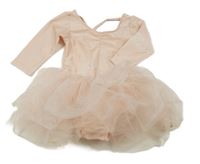 Světlerůžové cvičební baletní body s tylovou třpytivou sukní H&M