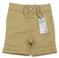 Nové - béžové chino plátěné kraťasy PRIMARK