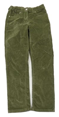 Khaki sametovo/manšestrové kalhoty HIP&HOPPS