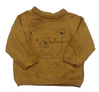 Béžový svetr s medvídkem zn. H&M