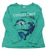 Zelené triko s dinosaury C&A