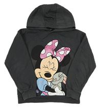 Antracitová mikina s Minnie a kapucí Primark