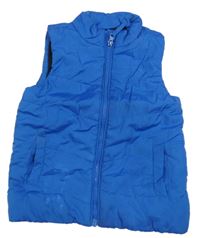 Modrá šusťáková zateplená vesta Mothercare