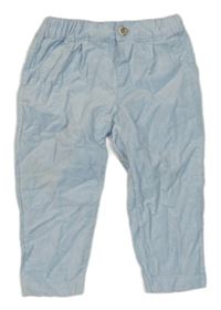 Světlemodré manšestrové kalhoty