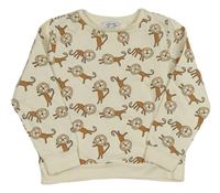 Krémová mikina s lvy