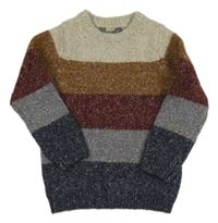 Barevný pruhovaný vlněný svetr Primark