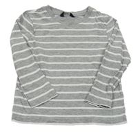 Šedo-bílé pruhované triko George