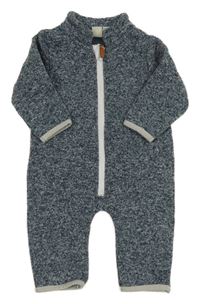 Tmavomodrý melírovaný pletený overal Manguun