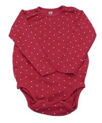 Malinové puntíkaté body H&M