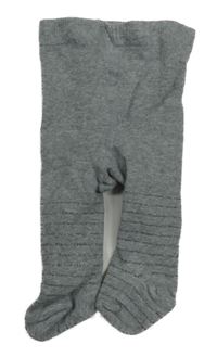 Šedo-stříbrné pruhované punčocháče