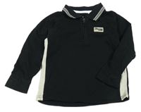 Černo-béžové polo triko s nášivkou George