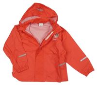 Červená šusťáková nepromokavá bunda se stromy a kapucí Impidimpi