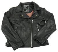 Černý koženkový podšitý křivák C&A