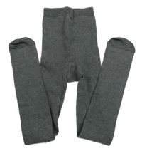 Tmavošedé melírované punčocháče