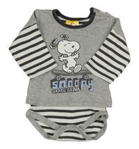 Šedo-pruhované body se Snoopym