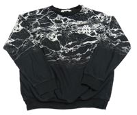 Černá mikina se vzorem a písmeny H&M