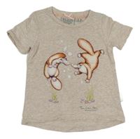 Béžové melírované tričko s ptakopysky