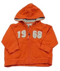 Červená propínací mikina s číslem a kapucí Esprit