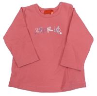 Lososové mikinotriko s nápisem Esprit