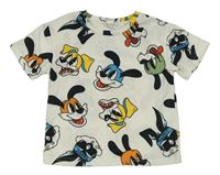 Bílé tričko se psy Shein