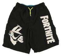 Černé plážové s potiskem - Fortnite