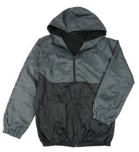 Antracitovo-černá šusťáková zateplená funkční bunda s kapucí Under Armour