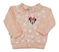 Růžová propínací mikina s Minnie