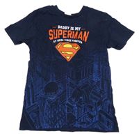 Tmavomodré triko s logem Supermana
