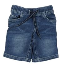 Modré teplákové riflové kraťasy Kids