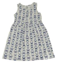 Bílé bavlněné šaty s motýly H&M