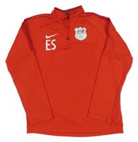 Červená sportovní funkční mikina s potiskem Nike