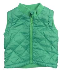 Zelená šusťáková prošívaná zateplená vesta F&F
