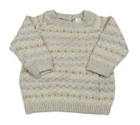 Šedý vzorovaný svetr M&S