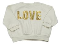 Smetanová mikina se zlatým nápisem George