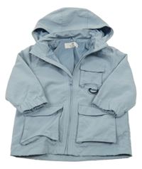 Světlemodrá šusťáková jarní bunda s kapucí H&M