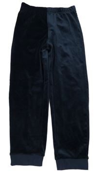 Tmavomodré sametové tepláky 