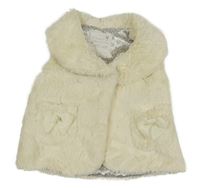 Smetanová kožešinová podšitá vesta Matalan