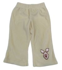 Smetanové plyšové tepláky s prasátkem Disney