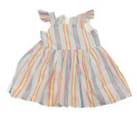 Bílo-barevné pruhované šaty St. Bernard