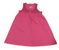 Růžová noční košile s proužky Yigga