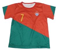 Červeno-zelený fotbalový dres 