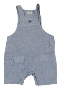 Modré pruhované laclové lněné kraťasy Mothercare