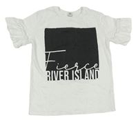 Černé tričko s potiskem s nápisem River Island