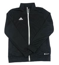 Černá sportovní propínací mikina s logem Adidas