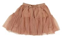 Starorůžová třpytivá tylová sukně s mašlí H&M