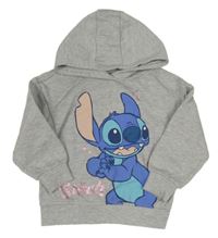 Šedá mikina se Stitchem a kapucí Primark