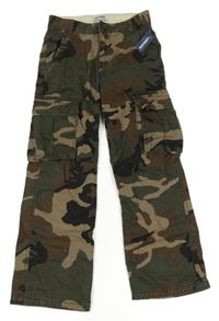 Nové - Khaki-béžové army cargo plátěné kalhoty Old Navy