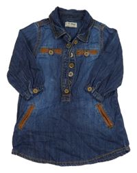 Tmavomodré riflové šaty Next