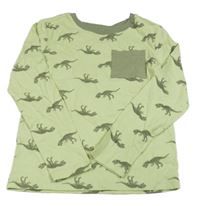 Světlezelené triko s diny H&M