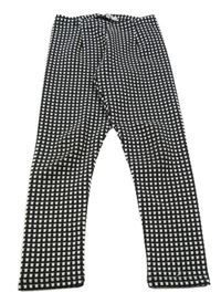 Černo-bílé kostkované legíny M&S
